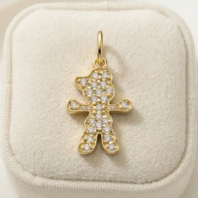 Pingente de ouro Menino com 23 Diamantes