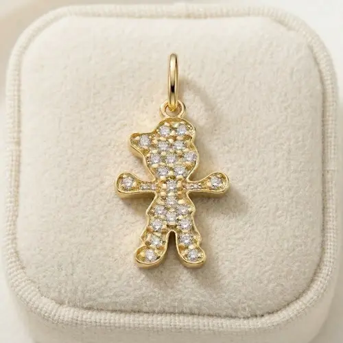 Pingente de ouro Menino com 23 Diamantes