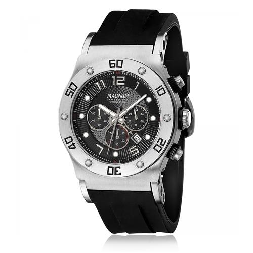 Pulseira Relogio Borracha Masculino Magnum