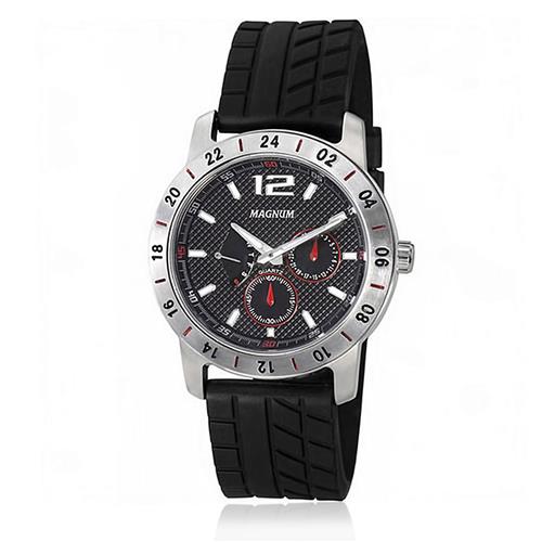 Pulseira Relogio Borracha Masculino Magnum