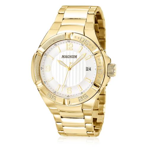 RELÓGIO MASCULINO DOURADO MAGNUM MA34790U