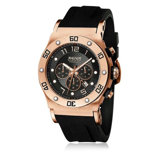 Relógio Magnum Masculino Chronograph Pulseira De Aço