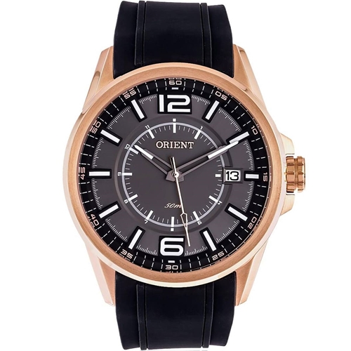 Relógio orient com pulseira de borracha