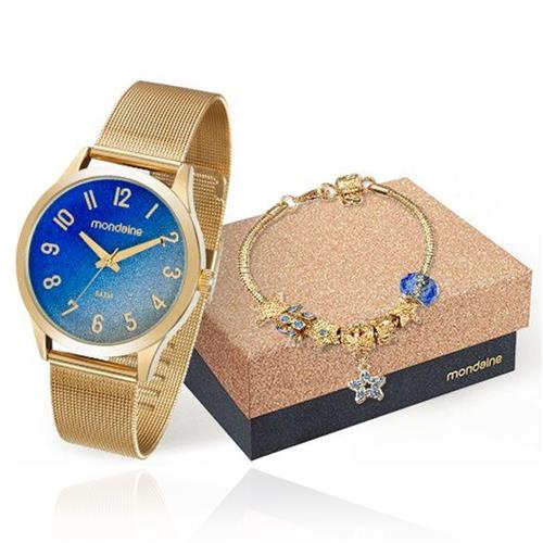 relógio feminino mondaine azul