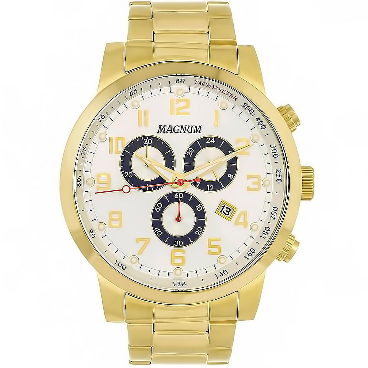Relógio Magnum Masculino Cronógrafo Dourado MA32167H