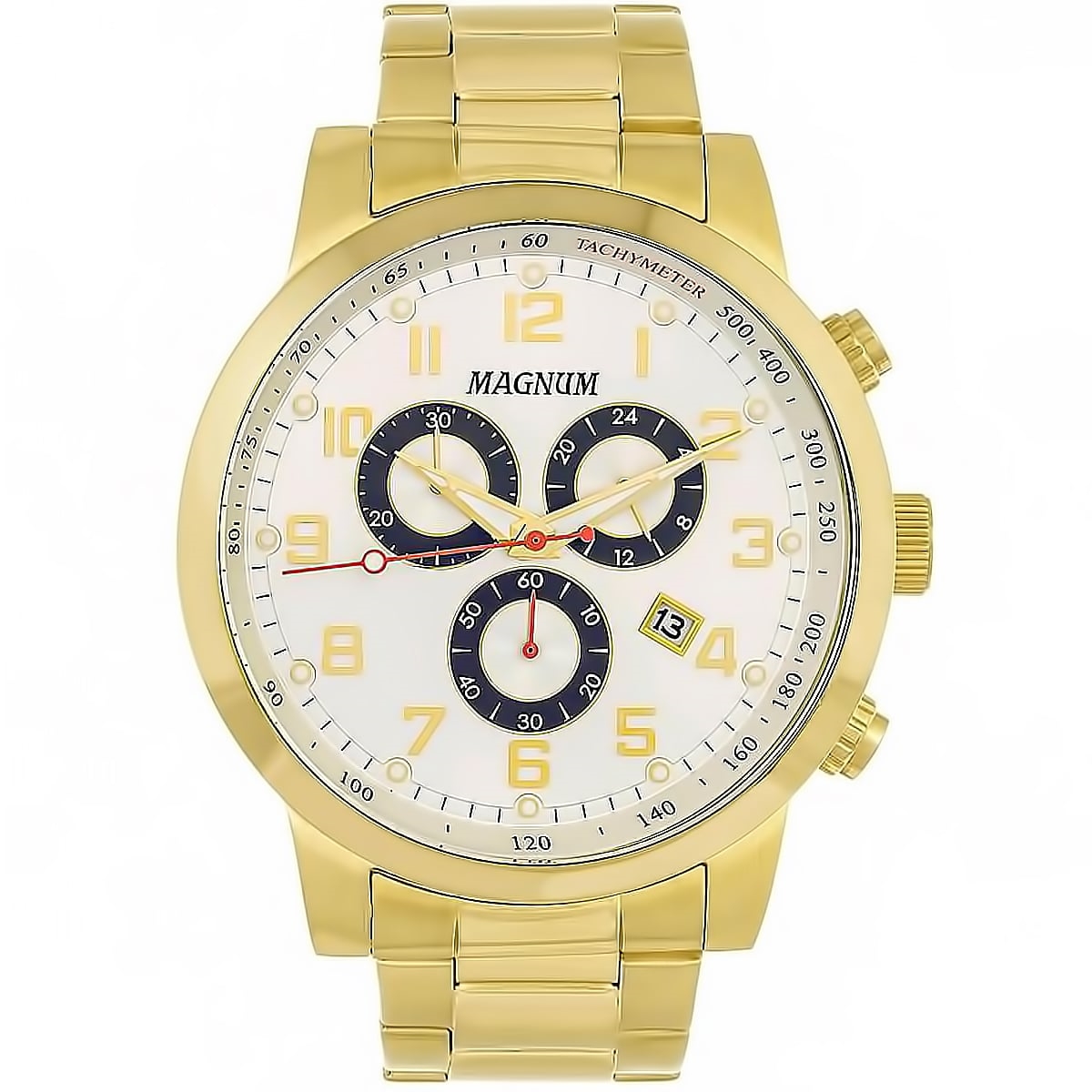 Relógio MAGNUM masculino analógico dourado MA33086H