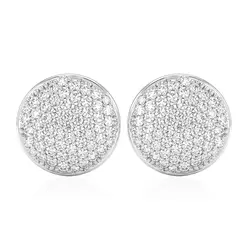 Par de Brincos Chuveiro de Ouro com 122 Diamantes
