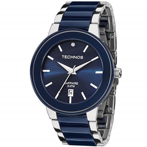 Relógio Feminino Technos Ceramic Sapphire 2115KRT/1A Azul