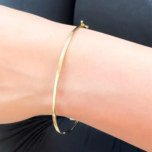 Bracelete de Ouro com 2 mm de largura