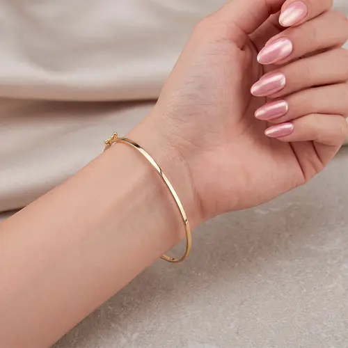 Bracelete de Ouro com 2 mm de largura
