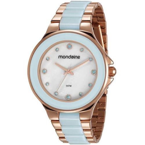 relogio feminino branco mondaine