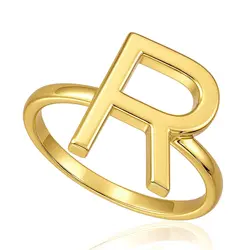 Anel de Ouro com Letra R