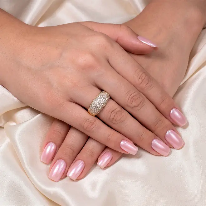 Anel Pavê de Ouro com 1,35 Ct Diamantes