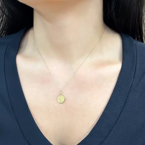 Pingente de ouro amarelo modelo Signo Virgem