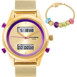 Relógio Feminino Mondaine Anadigi 99120LPMVDE7 | JoiasVIP