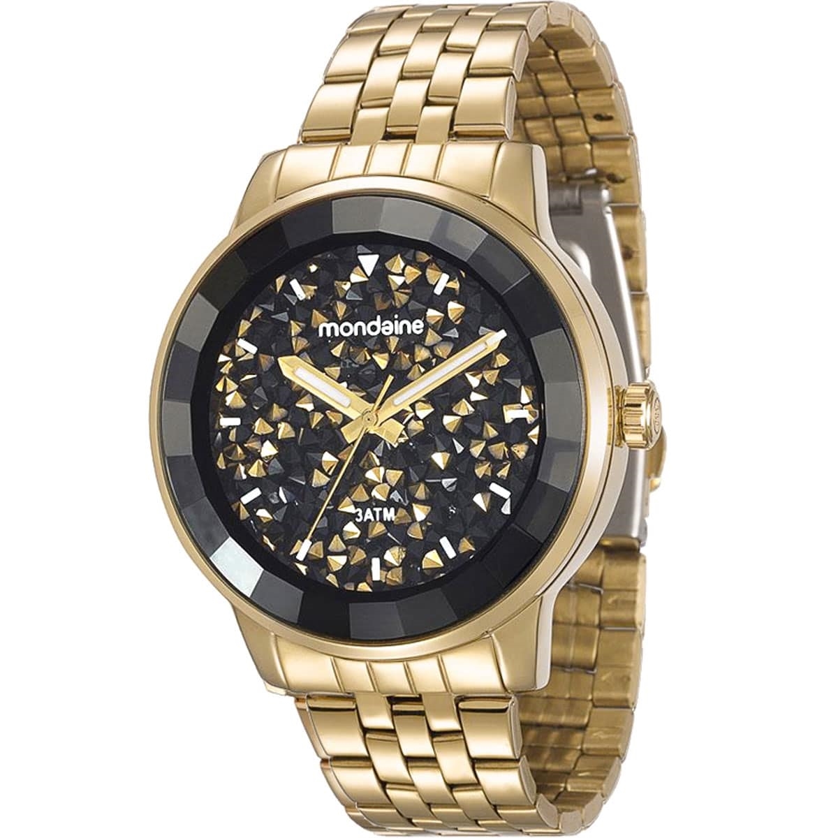relógio feminino mondaine preto