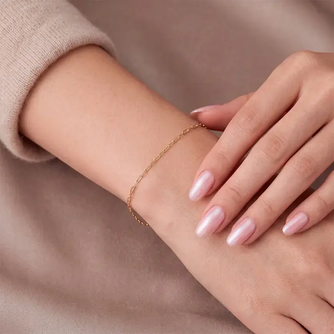 Pulseira de Ouro com Elos ovais e 21 cm