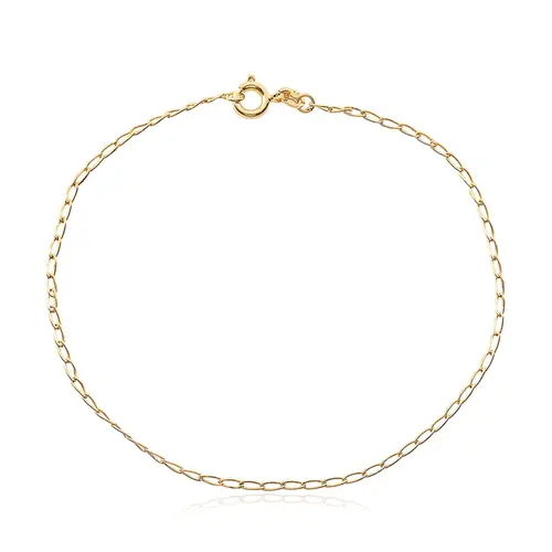 Pulseira de Ouro com Elos ovais e 21 cm