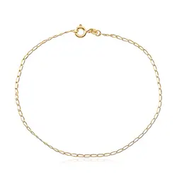 Pulseira de Ouro com Elos ovais e 21 cm