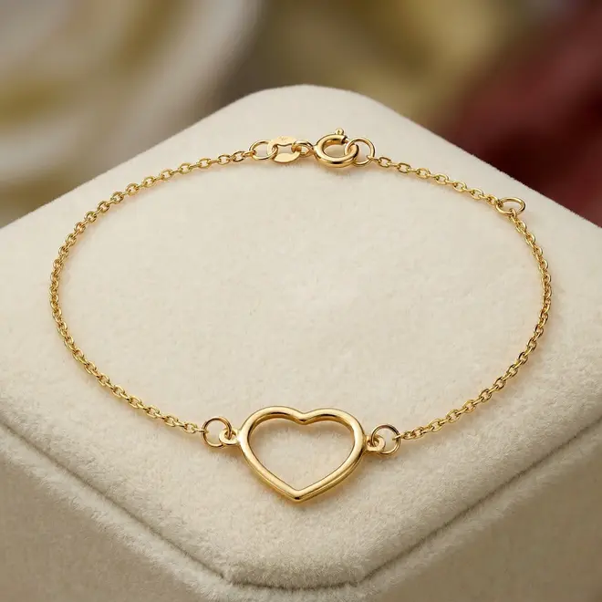 Pulseira de Ouro modelo Coração - Elos Cartier