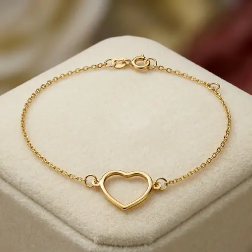 Pulseira de Ouro modelo Coração - Elos Cartier