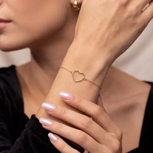 Pulseira de Ouro modelo Coração - Elos Cartier