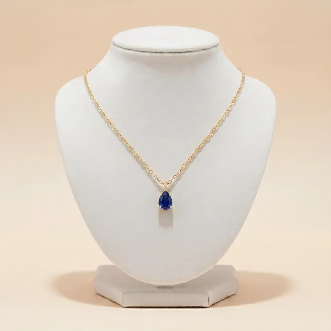Colar de Ouro com Safira Gota de 56 Pts