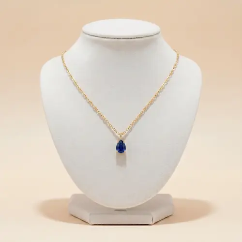 Colar de Ouro com Safira Gota de 56 Pts