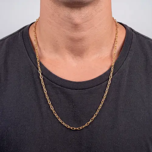 Corrente Masculina de Ouro - Elos Cartier - 60 cm