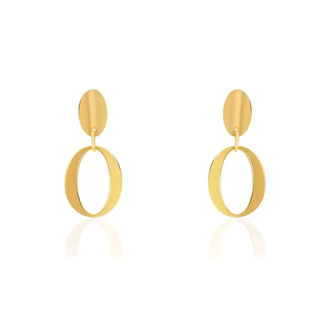 Par de Brincos de Ouro Amarelo