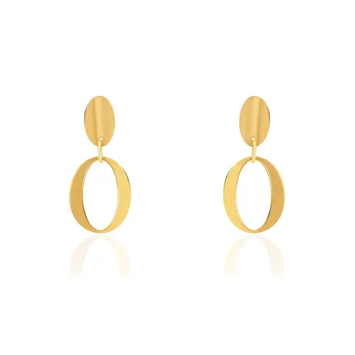 Par de Brincos de Ouro Amarelo