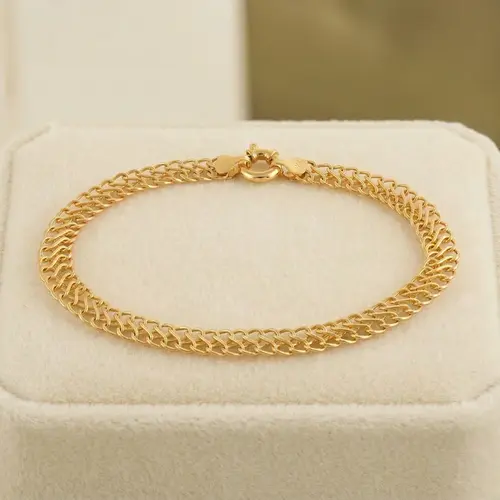 Pulseira Elos Infinito de Ouro Amarelo
