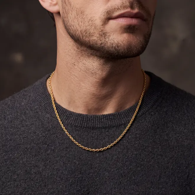 Corrente Elos Cartier de Ouro Amarelo