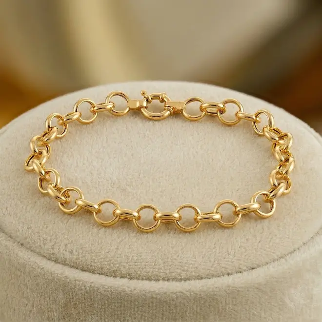 Pulseira de Ouro Amarelo com Elos Portugueses