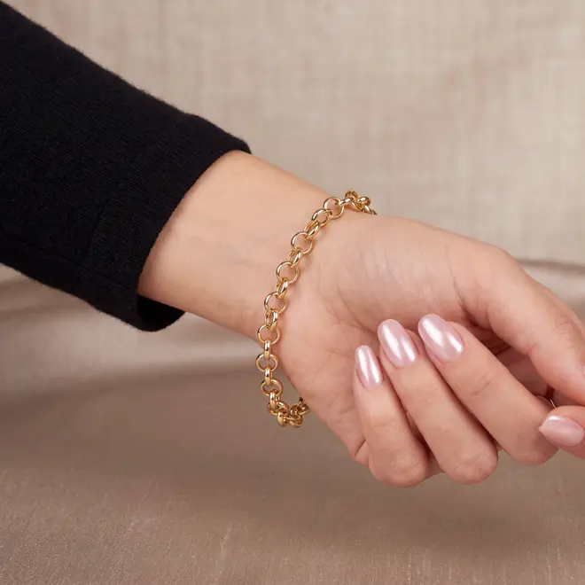 Pulseira de Ouro Amarelo com Elos Portugueses