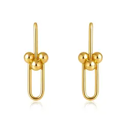 Par de Brincos Estilo Tiffany de Ouro Amarelo