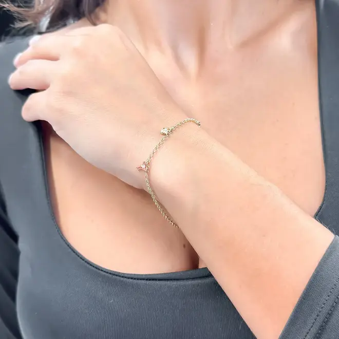 Pulseira Elos Portugueses com Berloques em Ouro 3 Cores
