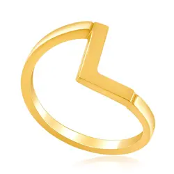 Anel L de Ouro Amarelo
