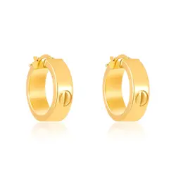 Par de Brincos Argola de Ouro Amarelo
