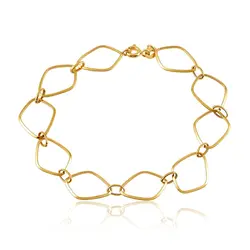 Pulseira de Ouro Amarelo com Elos Losango