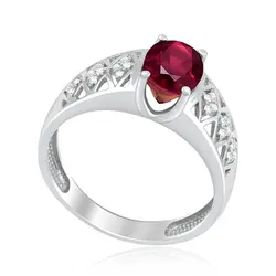 Anel de Ouro Branco com 24 Diamantes e Turmalina Rosa de 1,2 ct