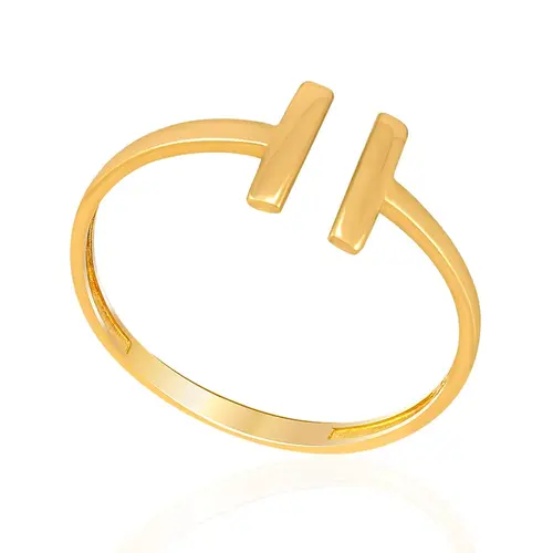 Anel Modelo T de Ouro Amarelo