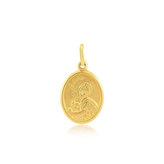Pingente São João de Ouro Amarelo