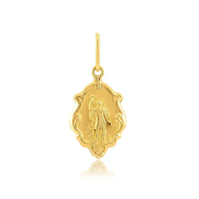 Pingente Santo Expedito de Ouro Amarelo