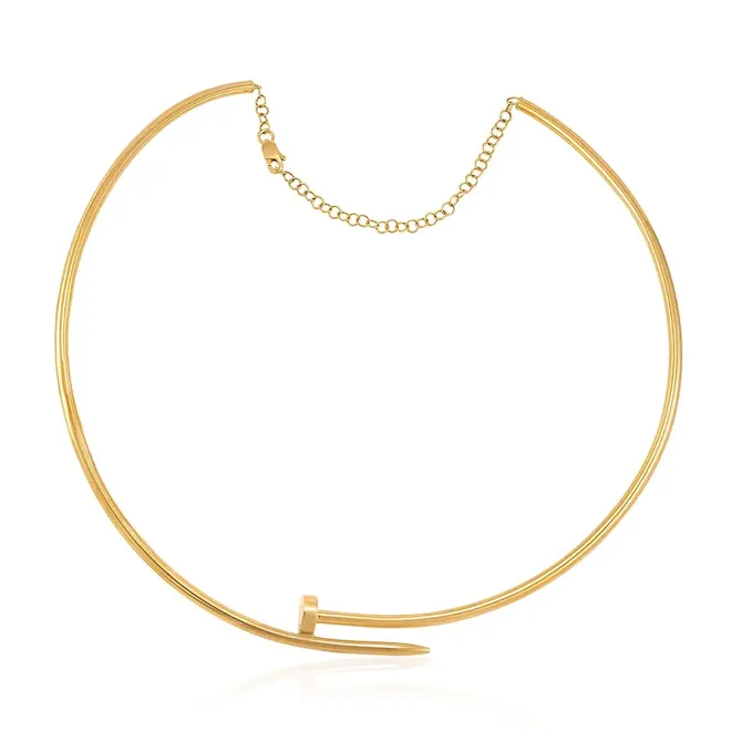 Gargantilha de Ouro Amarelo Modelo Prego