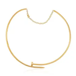 Gargantilha de Ouro Amarelo Modelo Prego