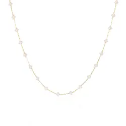 Corrente Elos Cartier de Ouro Amarelo com Cristais