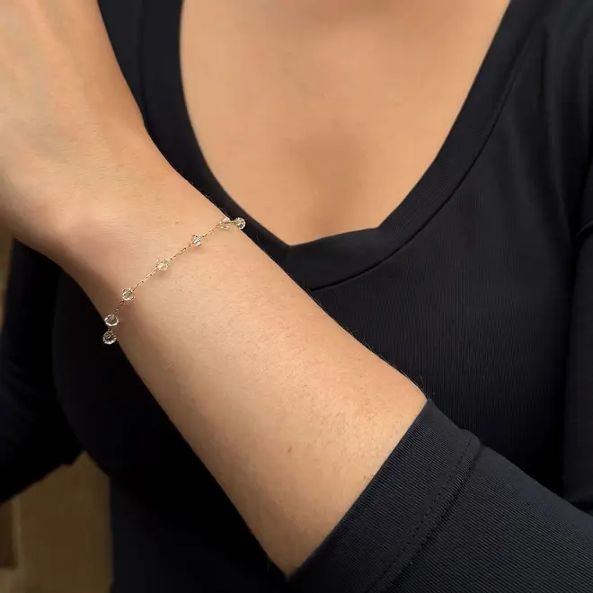 Pulseira Elos Cartier de Ouro Amarelo com Cristais