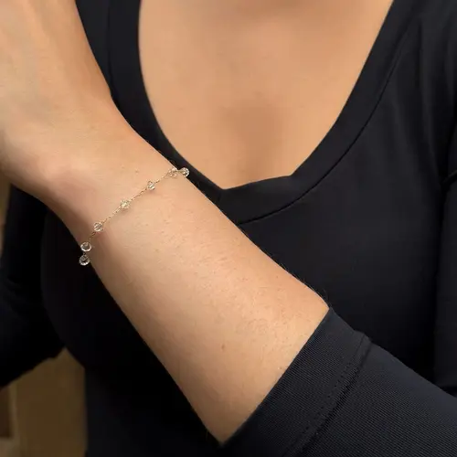 Pulseira Elos Cartier de Ouro Amarelo com Cristais