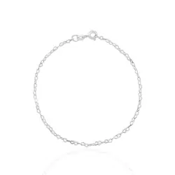 Pulseira Malha Coração de Prata